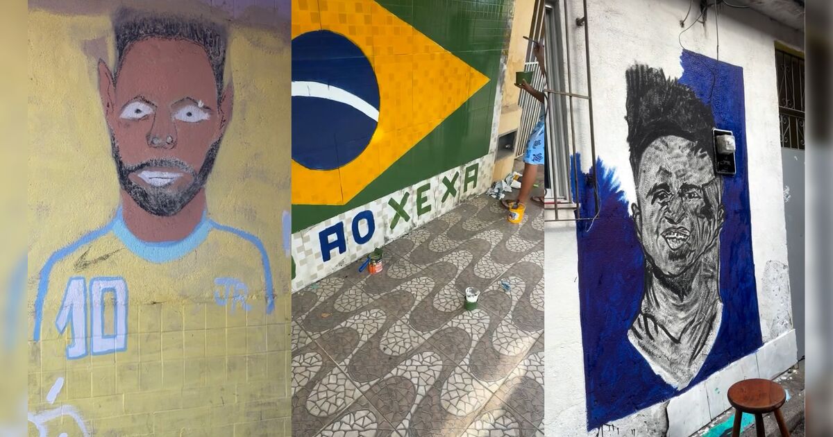 Rumo ao 'xexa'? Pinturas de rua para a Copa viralizam nas re