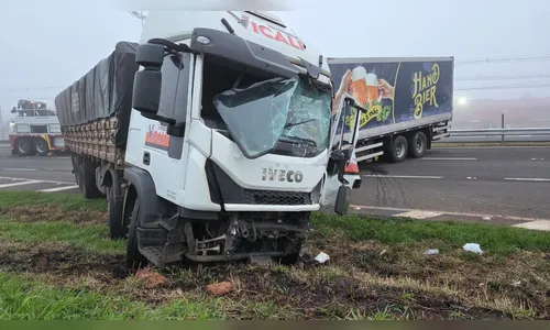 
							Caminhões batem de frente na BR-369 entre Apucarana e Arapongas
						
						