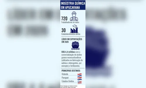 
							Indústria química alavanca a economia de Apucarana com alta em exportações e empregos
						
						