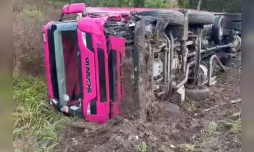 
							Influenciadora caminhoneira sofre acidente e tomba carreta na BR-116 em SC
						
						
