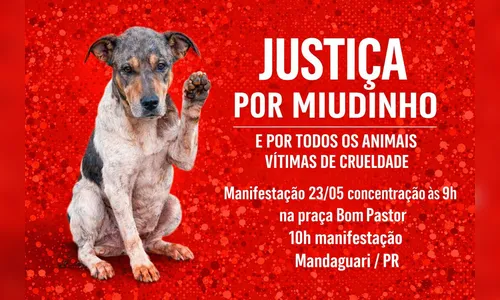 
							Manifestação cobra justiça por cachorro morto após ser arrastado por carro
						
						