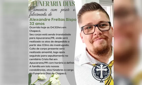 
							Morre após 47 dias na UTI o caminhoneiro de Apucarana que acidentou em SC
						
						