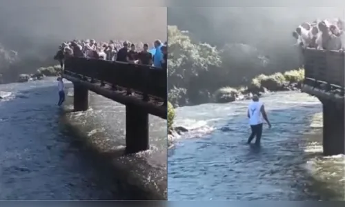 
							Novas imagens mostram turista que pulou nas águas das Cataratas do Iguaçu para recuperar celular
						
						