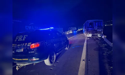 
							Acidente que envolveu caminhão, ônibus e carros deixou quatro feridos na BR-369
						
						