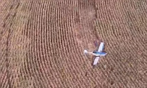 
							Avião de pequeno porte cai em plantação na zona rural de Marialva (PR)
						
						