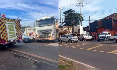 
							Acidente congestiona trânsito na Avenida Minas Gerais em Apucarana
						
						