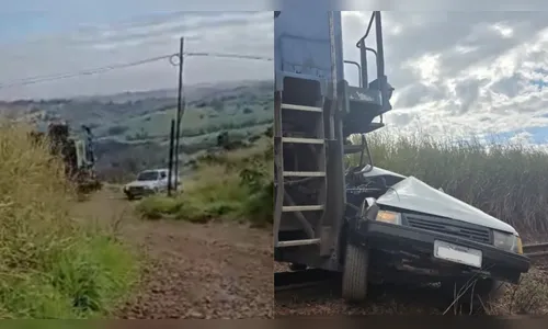 
							Vídeo feito por morador mostra momento em que carro é atingido por trem em Califórnia; veja
						
						