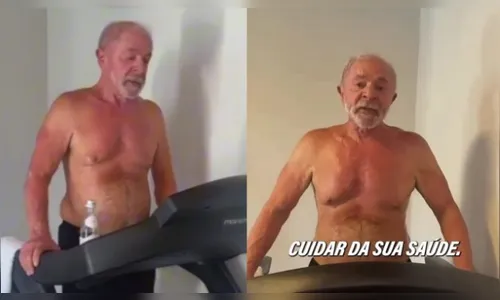 
							Em vídeo sem camisa na esteira, Lula exibe rotina de exercícios físicos e incentiva cuidados com a saúde
						
						