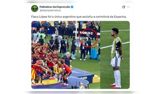 
							Flaco López é elogiado pela imprensa espanhola após gesto de respeito na final da Copa
						
						