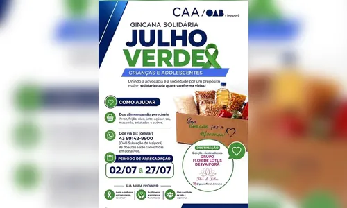 
							OAB Ivaiporã promove Gincana Solidária para apoiar Grupo Flor de Lótus
						
						