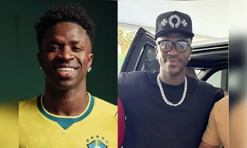 
							Vini Jr. aparece com rosto diferente em Goiânia; veja o antes e depois da harmonização facial
						
						
