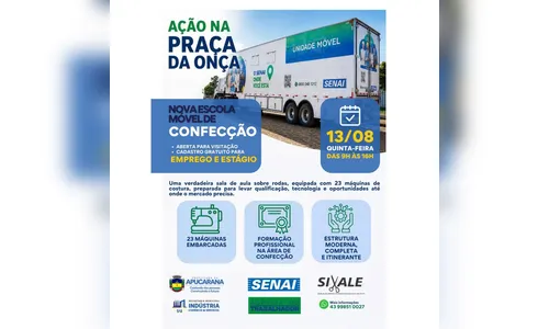 
							Praça da Onça recebe oportunidades de emprego e qualificação nesta quinta (13)
						
						