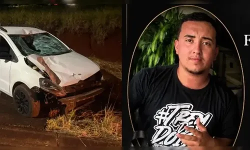 
							Câmera flagra momento em que jovem é atingido por carro quando ajudava casal em Jandaia do Sul
						
						