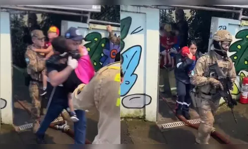 
							Vídeo mostra resgate de crianças mantidas reféns em creche de Curitiba (PR)
						
						