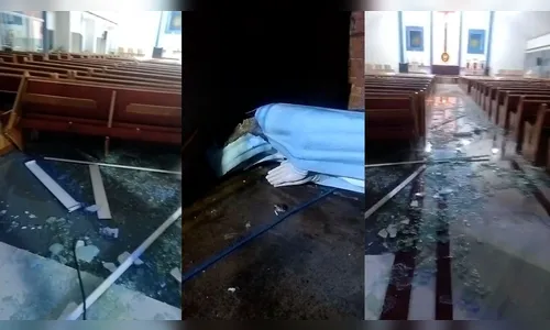 
							Temporal derruba imagem de santa e causa estragos em capela de Mauá da Serra; vídeo
						
						
