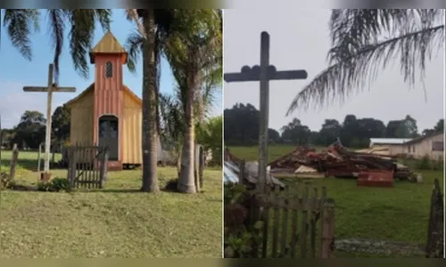 
							Temporais causam destruição no PR, derrubam capela centenária e arrancam telhado de barracão
						
						
