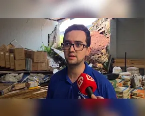 'Achei que ia cair': gerente relata susto após trem tombar e atingir loja em Apucarana