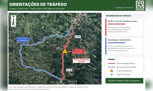 
							Vai viajar? Temporais causam interdição de quatro rodovias no Paraná; veja rotas alternativas
						
						