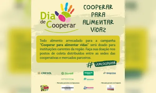 
							Cooperativas se unem para arrecadar doações na região
						
						