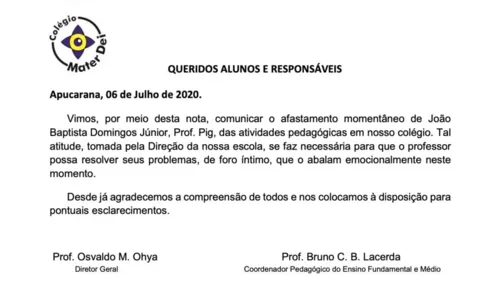 
							Professor acusado de assédio em Apucarana é afastado
						
						