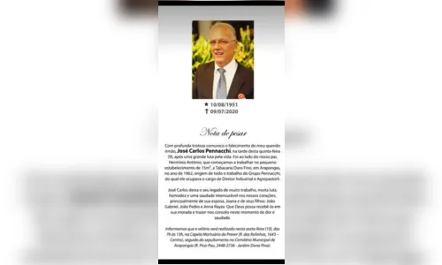 
							Morre o empresário de Arapongas José Carlos Pennacchi
						
						