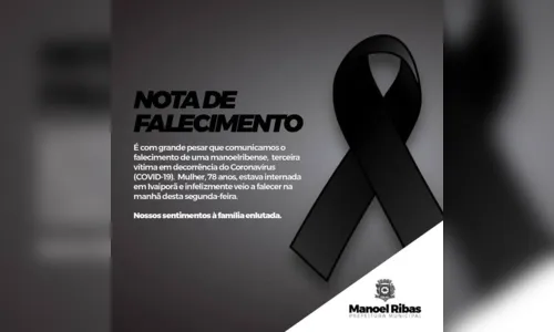 
							Manoel Ribas registra terceiro óbito por Covid-19
						
						