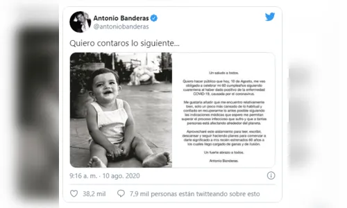 
							Em aniversário de 60 anos, Antonio Banderas revela estar com Covid-19
						
						