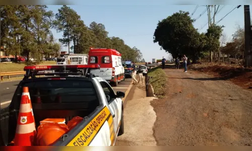 
							Ciclista é atropelado na BR-376 em frente ao 30º BIMec
						
						