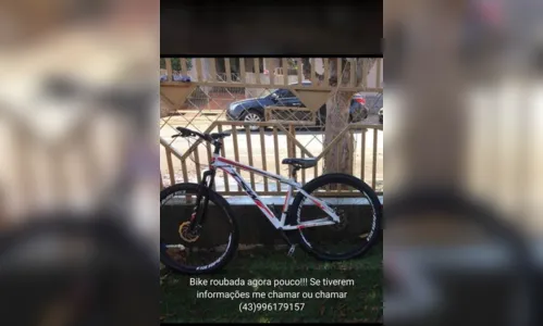 
							Duas bicicletas são furtadas em cachoeira de Arapongas
						
						