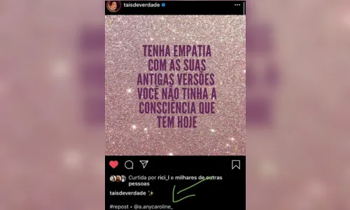 
							Atriz Taís Araújo reposta conteúdo de taróloga de Apucarana
						
						