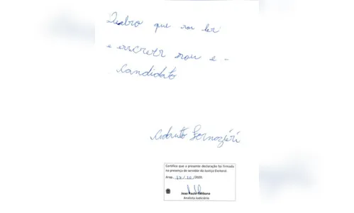 
							Após provar alfabetização, candidato fica apto a disputar eleição em Arapongas
						
						