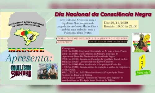 
							Live marca o Dia da Consciência Negra na região
						
						