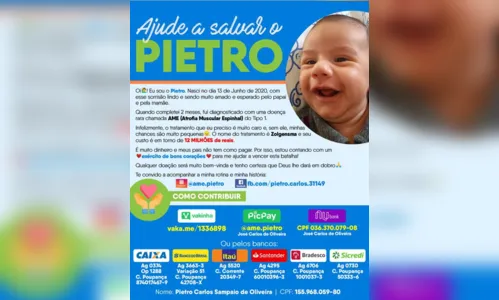 
							Família de bebê com doença rara faz campanha para comprar remédio de R$12 mi
						
						