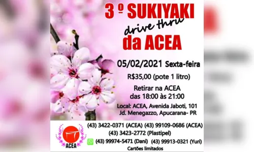 
							Tradicional sukiyaki da Acea será realizado em fevereiro
						
						