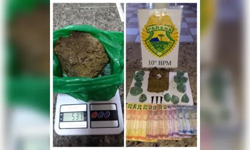 
							Com apoio de cão de faro, maconha e dinheiro são apreendidos pela PM
						
						