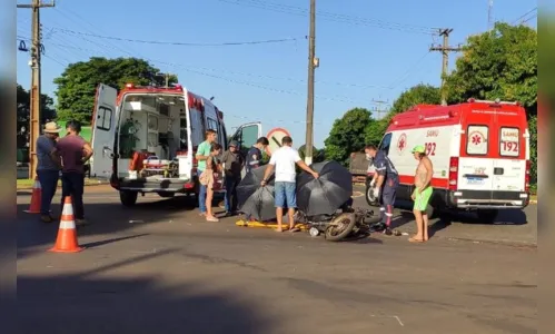 
						
							Motociclista fica gravemente ferido após colidir em colheitadeira
						
						