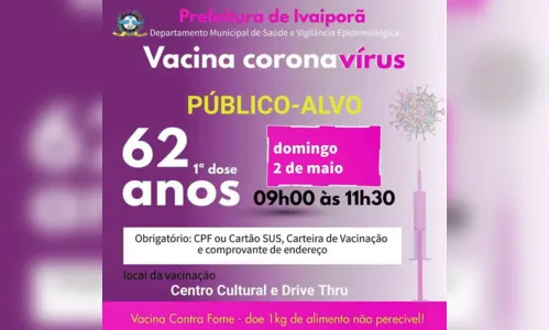 
							Vacinação contra Covid em Ivaiporã segue neste domingo (2)
						
						