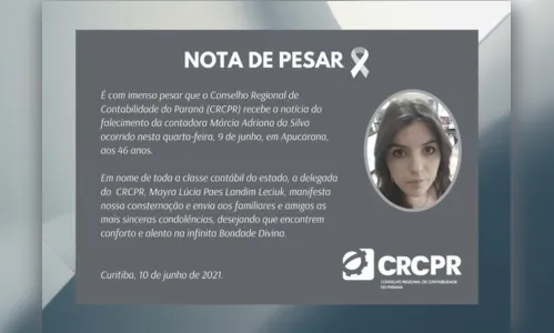 
						
							Conselho de Contabilidade lamenta morte de apucaranense
						
						