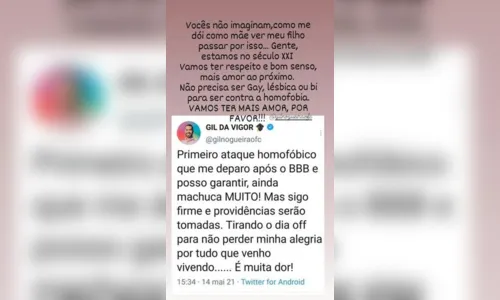 
						
							Ex-BBB Gil sofre ataque homofóbico por conselheiro do Sport
						
						