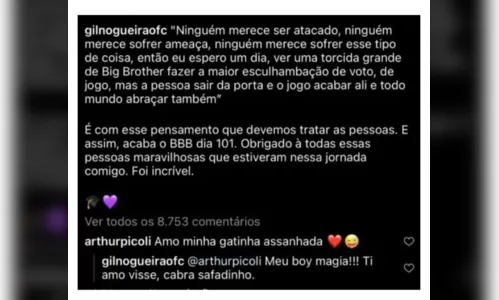 
							Gil e Arthur Picoli trocam flertes nas redes sociais
						
						