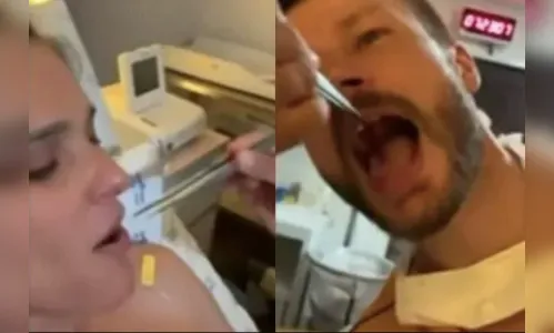 
						
							Hilbert e Fernanda Lima aparecem comendo placenta da filha
						
						