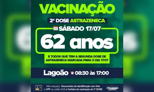 
							Veja quem pode ser vacinado em Apucarana neste sábado (17)
						
						