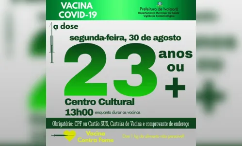 
							Acima de 23 anos recebem vacina contra Covid-19 em Ivaiporã
						
						