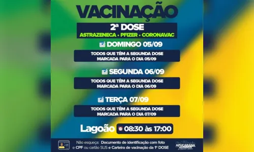 
							Apucarana segue vacinando neste dia 7 de setembro
						
						