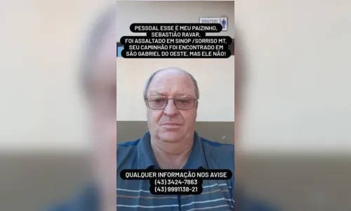 
							Caminhoneiro de Apucarana é encontrado após assalto no MT
						
						