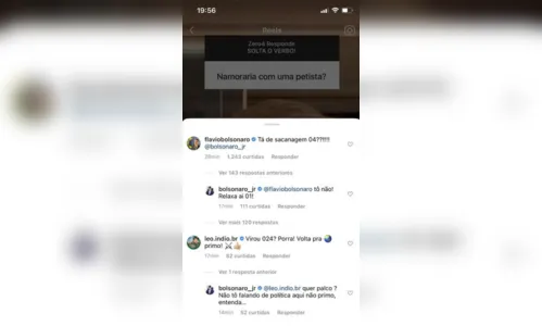 
							Filho 04 de Bolsonaro diz que namoraria com petista
						
						