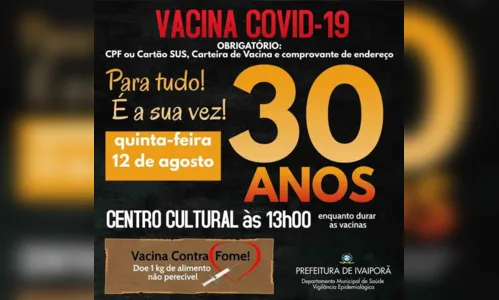 
							Ivaiporã vacina publico geral 30 anos ou mais, nesta quinta
						
						