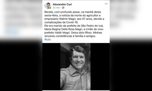 
							São Pedro do Ivaí decreta luto oficial de 7 dias
						
						