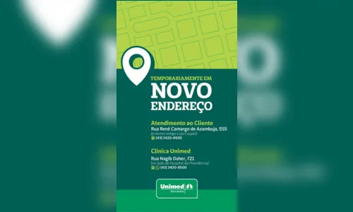 
							Unimed Apucarana atende em endereço temporário
						
						