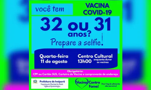 
							Veja quem pode ser imunizado nesta quarta (11) em Ivaiporã
						
						